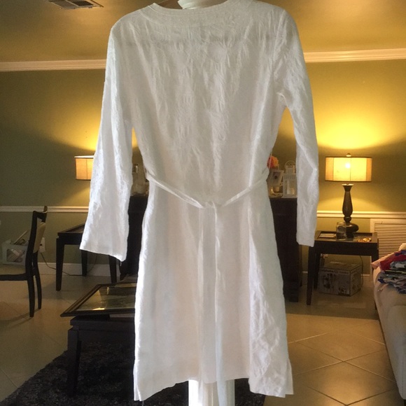 Lilly Pulitzer white shell beaded tunic dress L - Picture 4 of 7